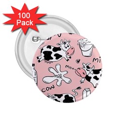 Fresh Milk Cow Pattern 2 25  Buttons (100 Pack)  by Bigfootshirtshop