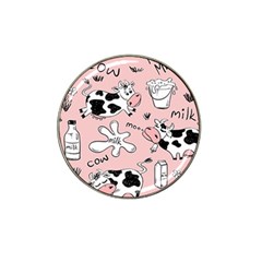 Fresh Milk Cow Pattern Hat Clip Ball Marker (4 Pack) by Bigfootshirtshop