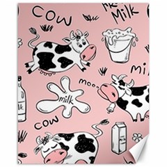 Fresh Milk Cow Pattern Canvas 16  X 20   by Bigfootshirtshop