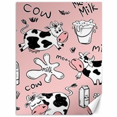 Fresh Milk Cow Pattern Canvas 36  X 48   by Bigfootshirtshop