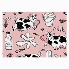 Fresh Milk Cow Pattern Large Glasses Cloth by Bigfootshirtshop