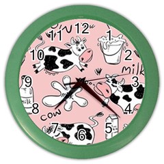 Fresh Milk Cow Pattern Color Wall Clocks by Bigfootshirtshop