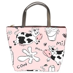 Fresh Milk Cow Pattern Bucket Bags by Bigfootshirtshop