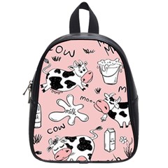 Fresh Milk Cow Pattern School Bag (small) by Bigfootshirtshop