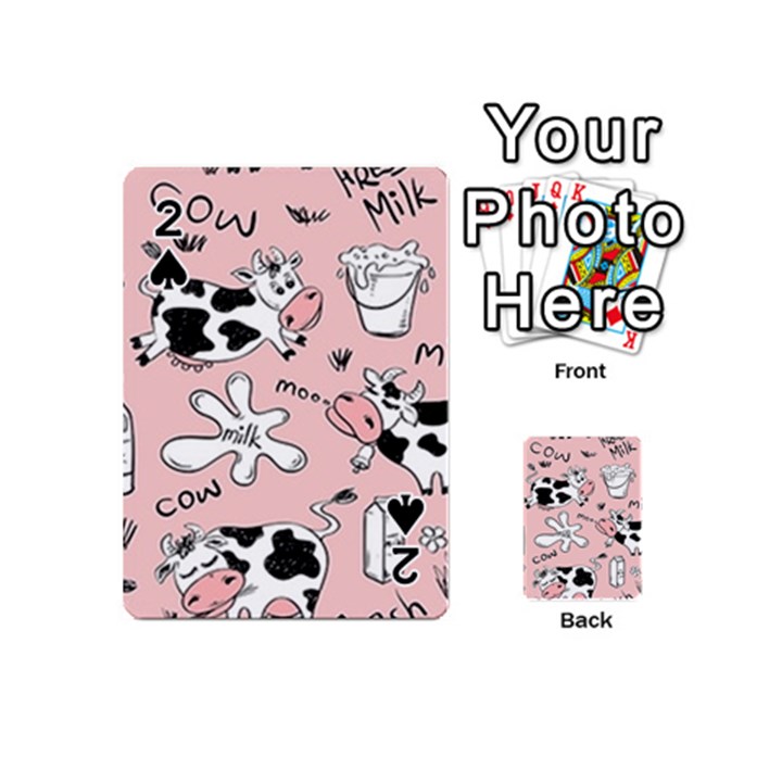 Fresh Milk Cow Pattern Playing Cards 54 (Mini) 