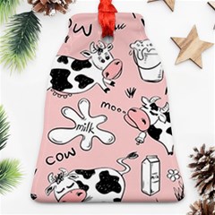 Fresh Milk Cow Pattern Bell Ornament (two Sides) by Bigfootshirtshop