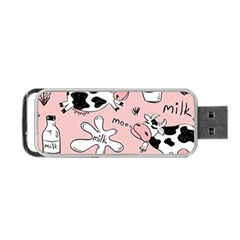 Fresh Milk Cow Pattern Portable Usb Flash (two Sides) by Bigfootshirtshop