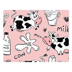 Fresh Milk Cow Pattern Double Sided Flano Blanket (large)  by Bigfootshirtshop