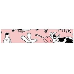 Fresh Milk Cow Pattern Large Flano Scarf 