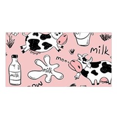 Fresh Milk Cow Pattern Satin Shawl by Bigfootshirtshop