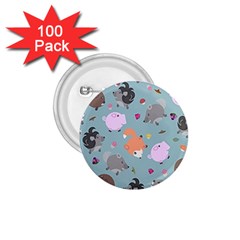 Little Round Animal Friends 1 75  Buttons (100 Pack)  by Bigfootshirtshop