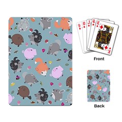 Little Round Animal Friends Playing Card by Bigfootshirtshop