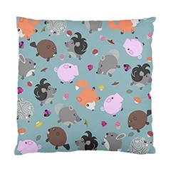 Little Round Animal Friends Standard Cushion Case (two Sides) by Bigfootshirtshop