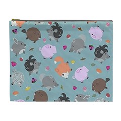 Little Round Animal Friends Cosmetic Bag (xl) by Bigfootshirtshop