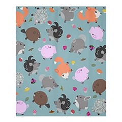 Little Round Animal Friends Shower Curtain 60  X 72  (medium)  by Bigfootshirtshop