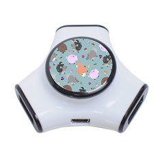 Little Round Animal Friends 3-port Usb Hub by Bigfootshirtshop