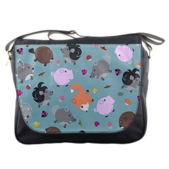 Little Round Animal Friends Messenger Bags by Bigfootshirtshop