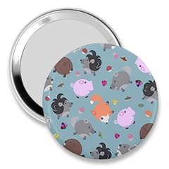 Little Round Animal Friends 3  Handbag Mirrors by Bigfootshirtshop