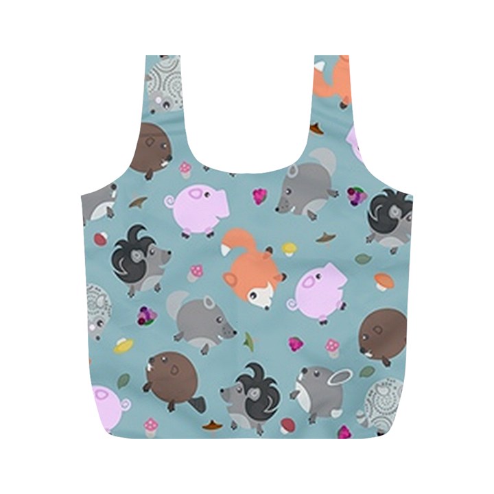 Little Round Animal Friends Full Print Recycle Bags (M) 