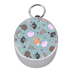 Little Round Animal Friends Mini Silver Compasses by Bigfootshirtshop