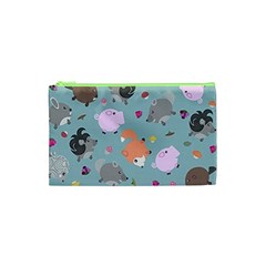 Little Round Animal Friends Cosmetic Bag (xs) by Bigfootshirtshop