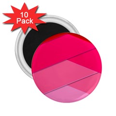 Geometric Shapes Magenta Pink Rose 2 25  Magnets (10 Pack) 