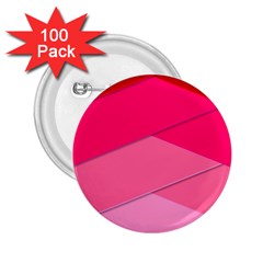 Geometric Shapes Magenta Pink Rose 2 25  Buttons (100 Pack)  by Celenk