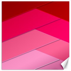 Geometric Shapes Magenta Pink Rose Canvas 16  X 16  