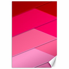 Geometric Shapes Magenta Pink Rose Canvas 20  X 30   by Celenk