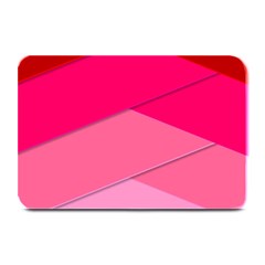 Geometric Shapes Magenta Pink Rose Plate Mats by Celenk