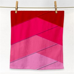 Geometric Shapes Magenta Pink Rose Face Towel by Celenk