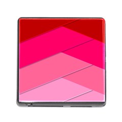 Geometric Shapes Magenta Pink Rose Memory Card Reader (square) by Celenk