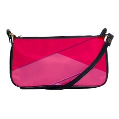 Geometric Shapes Magenta Pink Rose Shoulder Clutch Bags by Celenk