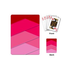 Geometric Shapes Magenta Pink Rose Playing Cards (mini)  by Celenk