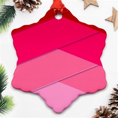 Geometric Shapes Magenta Pink Rose Ornament (snowflake) by Celenk