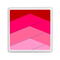 Geometric Shapes Magenta Pink Rose Memory Card Reader (square)  by Celenk