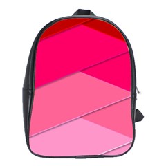 Geometric Shapes Magenta Pink Rose School Bag (xl) by Celenk