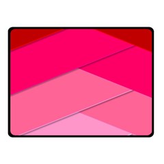 Geometric Shapes Magenta Pink Rose Double Sided Fleece Blanket (small)  by Celenk