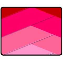 Geometric Shapes Magenta Pink Rose Double Sided Fleece Blanket (medium) 