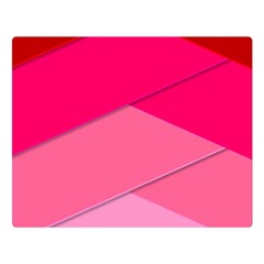 Geometric Shapes Magenta Pink Rose Double Sided Flano Blanket (large)  by Celenk