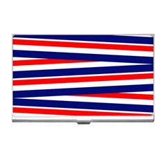 Red White Blue Patriotic Ribbons Business Card Holders by Celenk