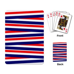 Red White Blue Patriotic Ribbons Playing Card by Celenk