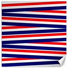 Red White Blue Patriotic Ribbons Canvas 20  X 20   by Celenk