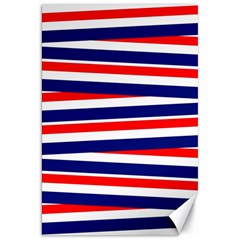 Red White Blue Patriotic Ribbons Canvas 20  X 30   by Celenk