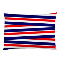 Red White Blue Patriotic Ribbons Pillow Case by Celenk