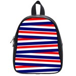 Red White Blue Patriotic Ribbons School Bag (Small) Front