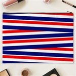 Red White Blue Patriotic Ribbons Cosmetic Bag (XXXL)  Back