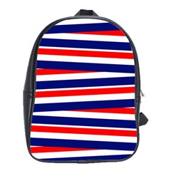 Red White Blue Patriotic Ribbons School Bag (xl) by Celenk