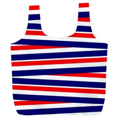 Red White Blue Patriotic Ribbons Full Print Recycle Bags (l)  by Celenk