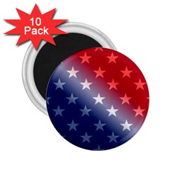 America Patriotic Red White Blue 2 25  Magnets (10 Pack)  by Celenk